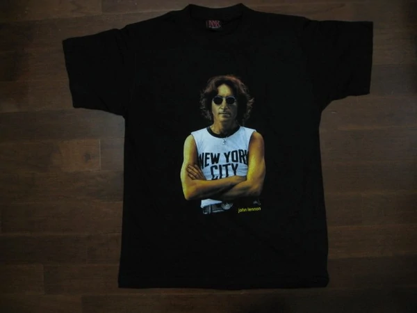 BEATLES / JOHN LENNON - GIVE PEACE A CHANCE- Two Sided Printed T-Shirt  #2